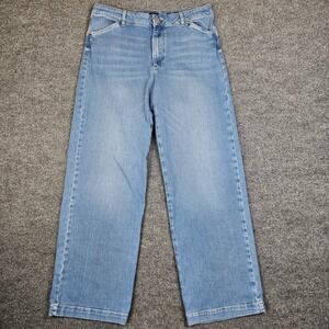 J. Jill Denim Trouser Full Leg Jeans Women's 14 Med Wash Stretch Denim High Rise